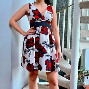 Vintage floral print cocktail dress